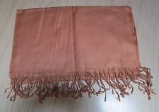 Pashmina por "Bijoux Terner" Envoltório Leve de Verão Marrom Claro com Geladeira! comprar usado  Enviando para Brazil