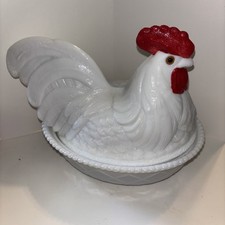 Tigela de prato vintage Westmoreland vidro leitoso branco galo galinha no ninho ~olhos de vidro comprar usado Tigela de prato vintage Westmoreland vidro leitoso branco galo galinha no ninho ~olhos de vidro comprar usado  Enviando para Brazil
