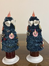 2, pequenas árvores de Natal vintage fofas! Feito no Japão, usado comprar usado 2, pequenas árvores de Natal vintage fofas! Feito no Japão, usado comprar usado  Enviando para Brazil