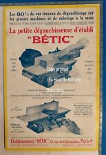 Betic 1922 degauchisseuse d'occasion  Expédié en Belgium