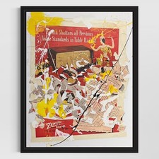 Pintura de colagem arte abstrata mídia mista original 11x14 1950 anúncio de rádio Zenith comprar usado Pintura de colagem arte abstrata mídia mista original 11x14 1950 anúncio de rádio Zenith comprar usado  Enviando para Brazil