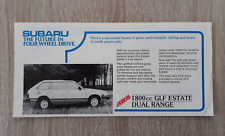 Subaru 4wd brochure for sale  BOURNE