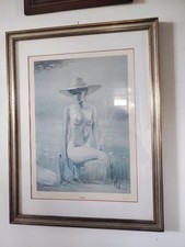 Litografia originale nudo usato  Rosa