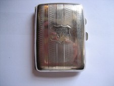 Solid silver cigarette for sale  UK