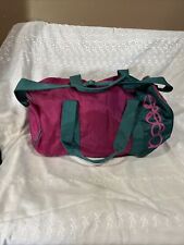 Mini bolso de lona de nailon rosa fucsia y verde vintage de Sasson de la década de 1990 segunda mano  Embacar hacia Argentina