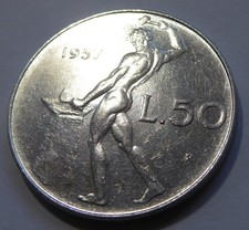 50 lire 1957 usato  Torino