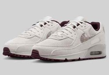 Tênis Nike Air Max 90 PRM ‘Sail Burgundy Crush’ Masculino Tamanho EUA 11 Casual Novo✅ comprar usado  Enviando para Brazil