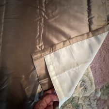 Usado, 2 painéis de cortina de dossel de seda sintética macia forrada a ouro torneira 84”x53” comprar usado  Enviando para Brazil
