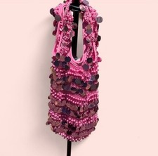 Bolsa tote limitada com lantejoulas rosa cintilante para meninas Y2k comprar usado  Enviando para Brazil
