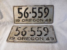 plate oregon 1949 license for sale plate oregon 1949 license for sale Tillamook