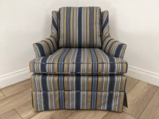 Armchair blue beige for sale  BRISTOL