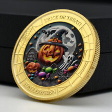 Moeda desafio feliz Halloween truque ou deleite Jack-O'-Lantern lembrança de férias comprar usado  Enviando para Brazil