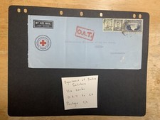 Delegado da Rodésia do Sul 1945 capa censurada à Cruz Vermelha Suíça mão de aveia comprar usado  Enviando para Brazil