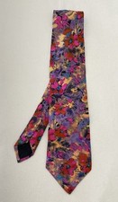 Usado, Gravata masculina de seda floral multicolorida ITALO FERRETTI M na Itália Ex Con comprar usado  Enviando para Brazil