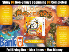 Usado, Pokemon Sun desbloqueado, todos os 802 Pokemon, eventos, formulários Alolan, itens máximos, dinheiro comprar usado  Enviando para Brazil