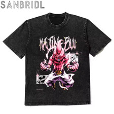 Camiseta Majin Buu anos 90 anime bootleg lavada unissex manga curta P-5XL, usado comprar usado  Enviando para Brazil