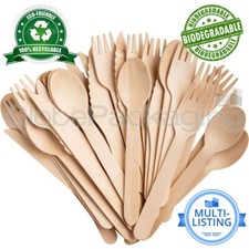 Wooden disposable cutlery for sale  HARROW