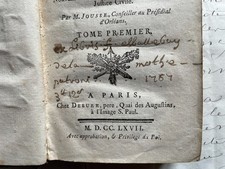 Usado, Antique French New Commentary on Civil Ordinance  Leather Bound Book Dated 1767 comprar usado  Enviando para Brazil