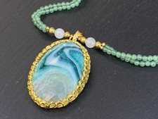 Perlenkette chrysopras perlen gebraucht kaufen  Schliersee