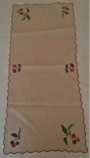 Tecido de linho Doily Path bordado padrão cerejas comprar usado  Enviando para Brazil