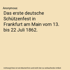 Deutsche schützenfest frankfu gebraucht kaufen  Trebbin