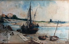Antique painting watercolour for sale  BIRMINGHAM