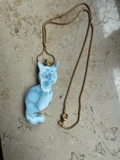 Larimar katzenanhänger 1cm gebraucht kaufen  Aglasterhausen