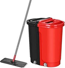 Conjunto de esfregão telescópico e balde e cabeças de esfregão de substituição vermelho e preto comprar usado  Enviando para Brazil