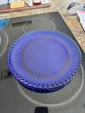 Conjunto de 3 ~ Pratos de Jantar Vintage Colorex Vidro Azul Cobalto 10" ~ Feito no Brasil comprar usado  Enviando para Brazil
