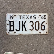 1965 texas license for sale  USA