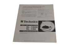 Technics 150 instruction for sale  MANCHESTER