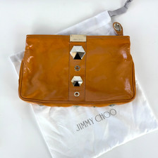 Bolsa de mão Jimmy Choo autêntica laranja couro envernizado bolsa de pó cravejada comprar usado Bolsa de mão Jimmy Choo autêntica laranja couro envernizado bolsa de pó cravejada comprar usado  Enviando para Brazil