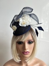 Stunning fascinator navy for sale  LUDLOW