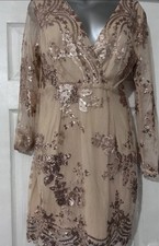 Boohoo gold sequin for sale  GLOUCESTER