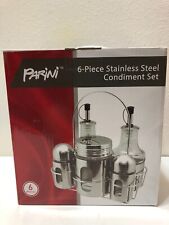 Parini 6 peças conjunto de condimentos de aço inoxidável 6 peças com caddy NOVO NUNCA USADO comprar usado  Enviando para Brazil