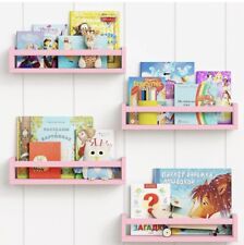 Usado, Conjunto de 4 prateleiras flutuantes de livros para quarto de bebê de parede rosa comprar usado  Enviando para Brazil