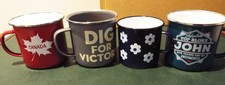 Enamel tin mug for sale  IPSWICH
