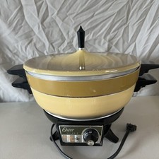 Panela/aquecedor vintage Oster Galaxie Super Pan amarelo dourado funciona completamente! comprar usado  Enviando para Brazil