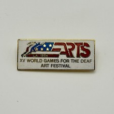 Broche vintage 1985 Santa Monica Los Angeles World Games For The Deaf Art Festival, usado comprar usado  Enviando para Brazil