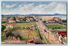 Cartão postal Santos Brasil hotel e praia Jose Menino c1910 RMSP Oilette Tuck Art comprar usado  Enviando para Brazil