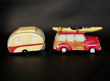 RV campista caiaque amadeirado sal pimenta shaker S/P praia acampamento cerâmica costa cabo, usado comprar usado  Enviando para Brazil