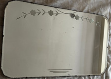 Vintage etched floral for sale  EDGWARE