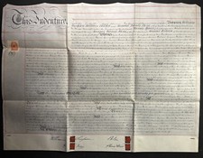 1884 indentured deed for sale  BEDFORD