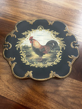 Galo de cerâmica vintage pintado à mão prato decorativo--Muito bonito! Arte de parede comprar usado  Enviando para Brazil