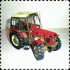 Skala 1:32 Czeski Zetor 7745-7211 Ciągnik Zrób to sam Papier Model Zestaw na sprzedaż  Wysyłka do Poland