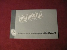 1954 Willys Aero Private preview folheto de vendas catálogo original antigo comprar usado  Enviando para Brazil