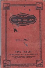 Lner railway timetable for sale  WATFORD