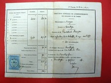 Vieux document timbre d'occasion  Montreuil-Bellay