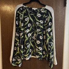 blusa top equipment adeline seda estampado floral talla L segunda mano  Embacar hacia Mexico