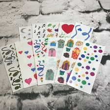 Lote de 11 folhas de adesivos vintage para scrapbooking presentes bolinhas notas musicais, usado comprar usado  Enviando para Brazil